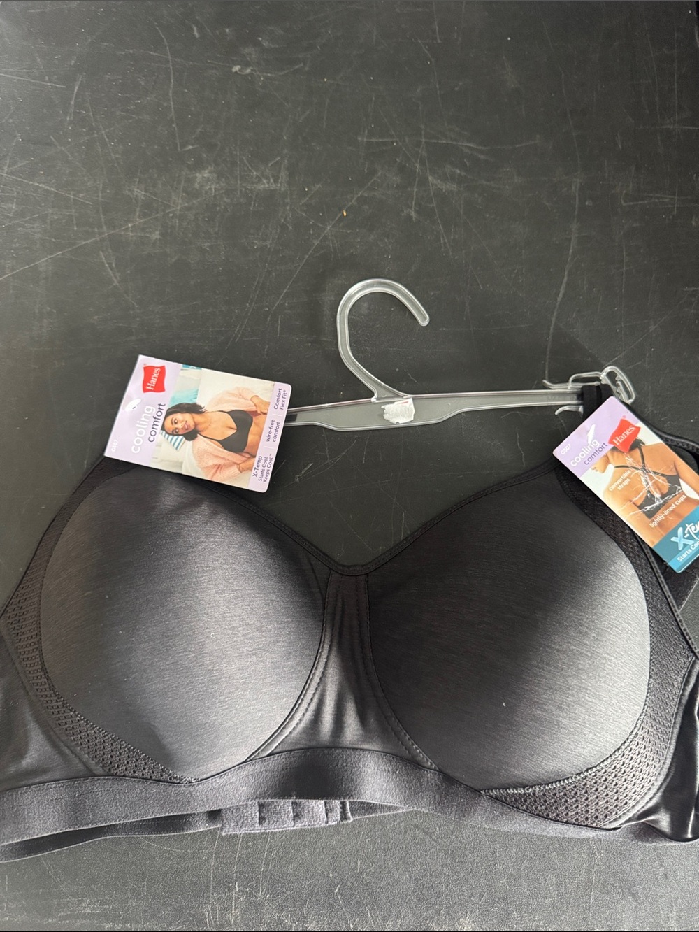 Hanes Black Smooth Wireless T-Shirt Bra